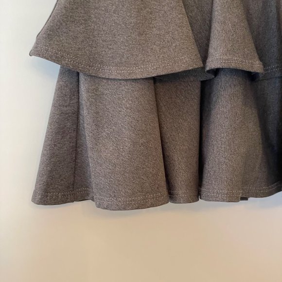 Champion Youth Girls 4 Skort Skirt with Shorts Gray Athleticwear Tiered Ruffles - Picture 4 of 10